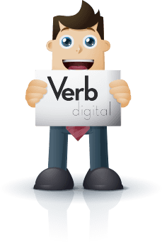 Man Holding Verb Digital Logo